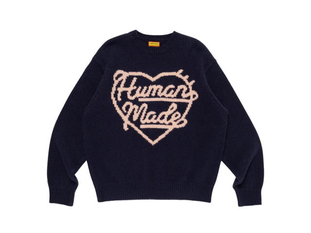 Human Made Human Made Heart Knit Sweater Navy - view 1