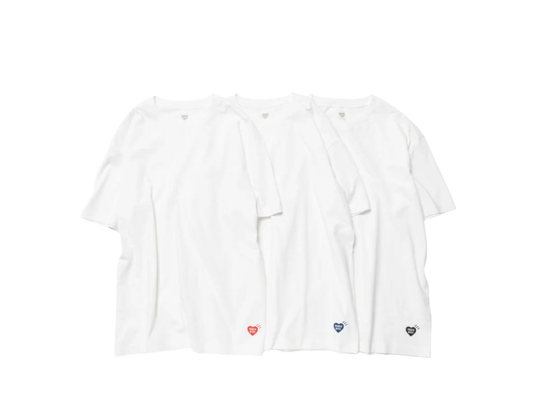 HUMAN MADE HUMAN MADE 3-Pack T-Shirt Set White
