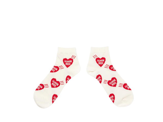 Human Made Human Made Heart Short Socks White - view 2