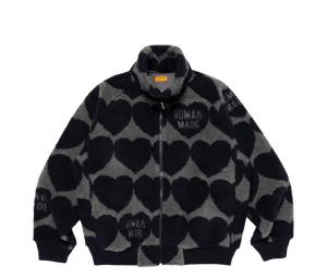 Buy Human Made Heart Fleece Jacket Navy at Sasom – Authentic and Ready to Ship