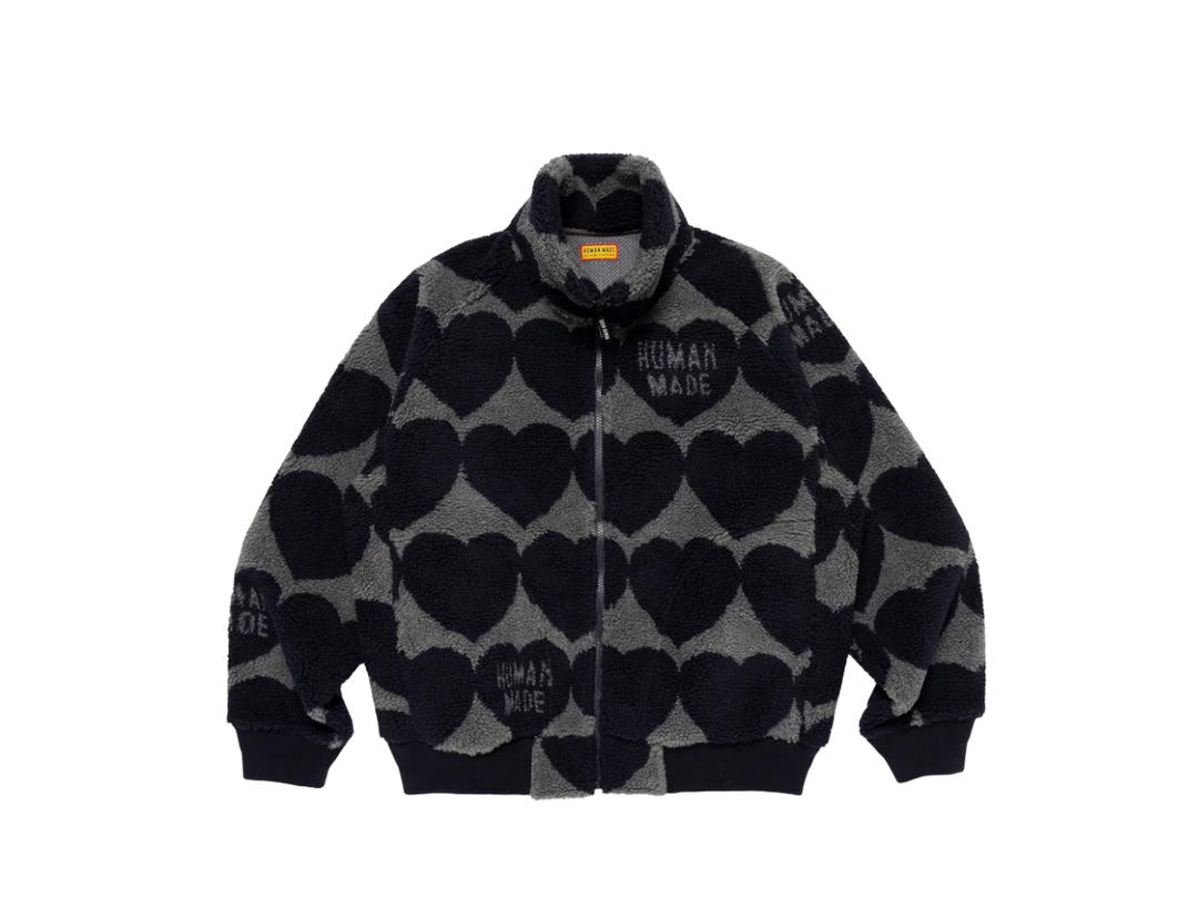 HUMAN MADE HUMAN MADE Heart Fleece Jacket Navy