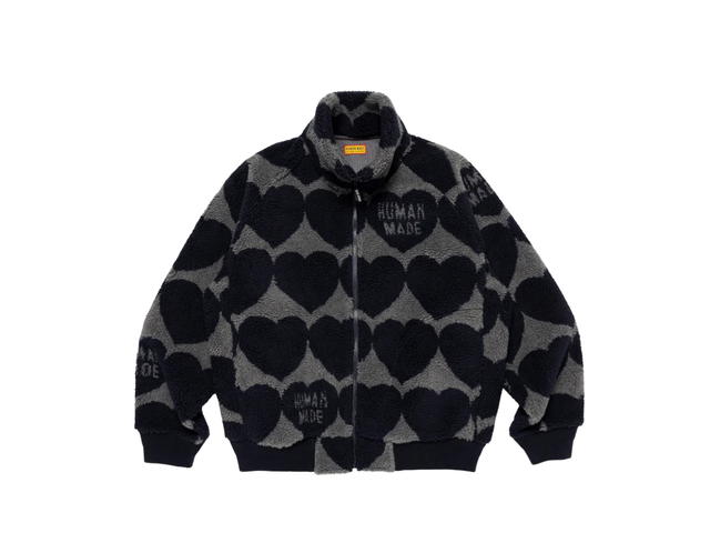 HUMAN MADE HUMAN MADE Heart Fleece Jacket Navy - view 1
