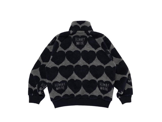 HUMAN MADE HUMAN MADE Heart Fleece Jacket Navy - view 2
