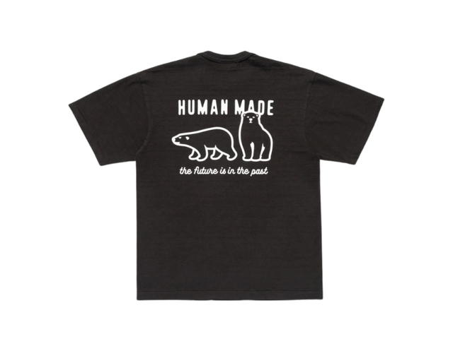 Human Made Human Made Heart Patch And Polar Bear Graphic T-Shirt Black - view 1