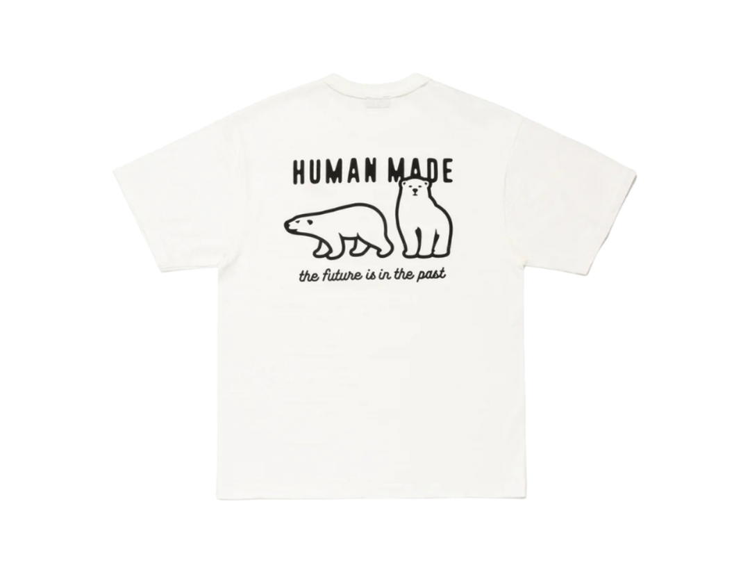 Human Made Human Made Heart Patch And Polar Bear Graphic T-Shirt White
