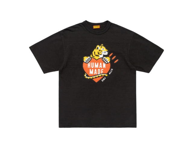 Human Made Human Made Tiger And Heart Logo Graphic T-Shirt Black - view 1