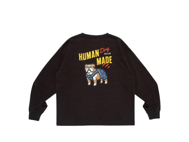 HUMAN MADE HUMAN MADE Graphic L/S T-Shirt Dog Dry Alls Black - view 2