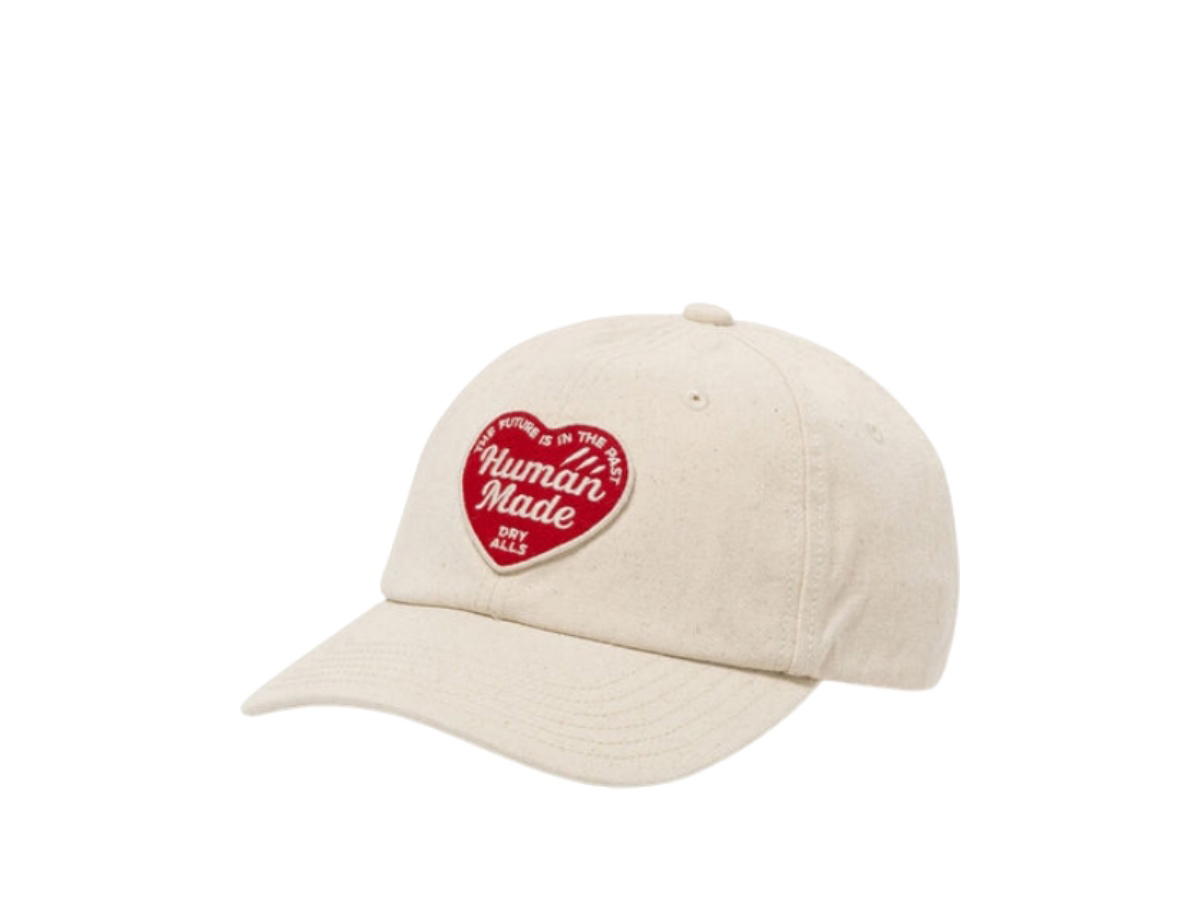Human Made Human Made 6Panel Twill Cap Dry Alls Heart White