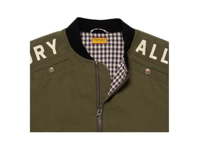 Human Made Human Made Bomber Jacket Dry Alls Olivedrab - view 3