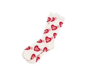 Buy HUMAN MADE Heart Socks White at Sasom – Authentic and Ready to Ship