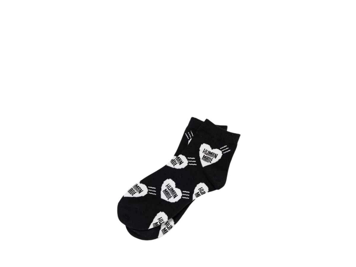 Buy HUMAN MADE Heart Short Socks Black at Sasom – Authentic and Ready to Ship