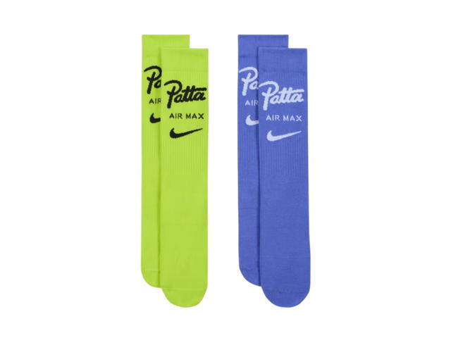 Nike Nike x Patta Everyday Essentials Ankle Socks (2 Pairs) Green Blue - view 1