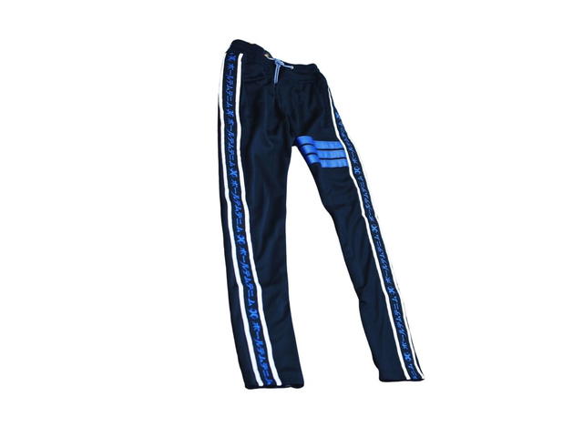 Hold’em Denim Hold’em Denim Royal Blue 3M Japanese Alphabet Track Pants - view 1