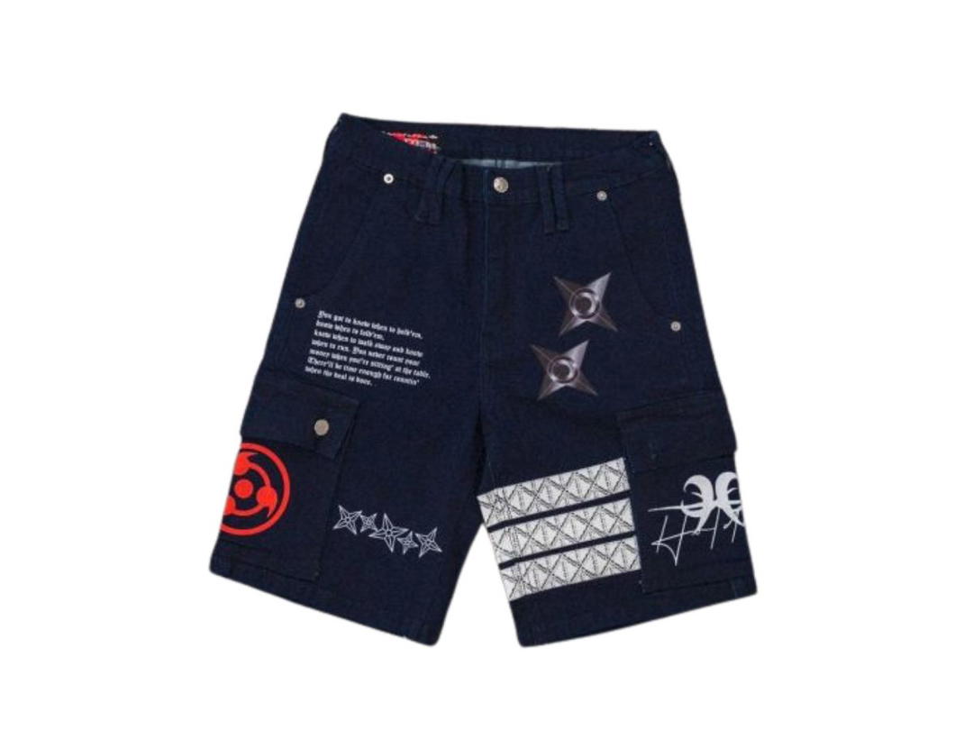 Hold’em Denim Hold’em Denim x Naruto Shuriken Tactical Denim Shorts