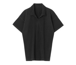 Buy Homme Plissé Issey Miyake Basic Polo Shirt Black at Sasom – Authentic and Ready to Ship