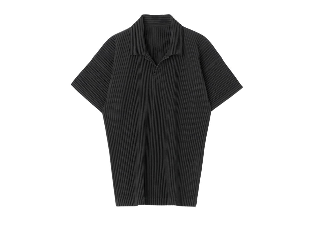 Issey Miyake Homme Plissé Issey Miyake Basic Polo Shirt Black