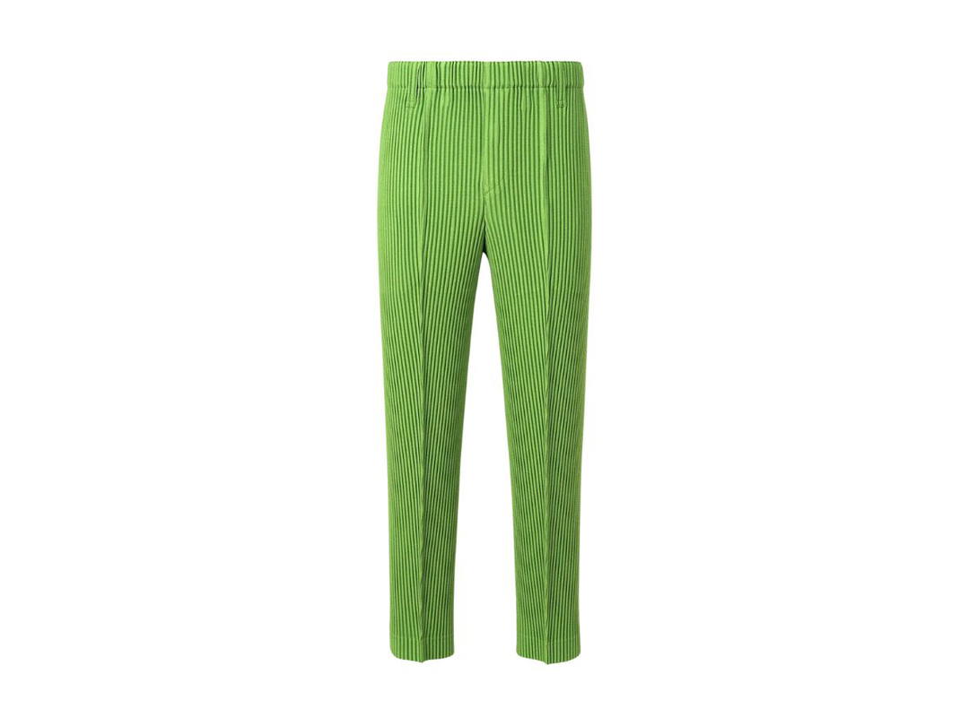 Issey Miyake Homme Plissé Issey Miyake Kersey Pleats Trousers Green