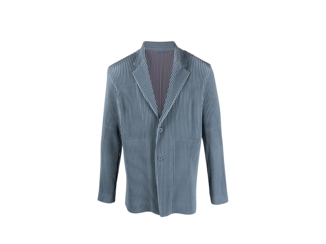 Homme Plisse Issey Miyake Homme Plisse Issey Miyake Kersey Pleats blazer Aqua blue