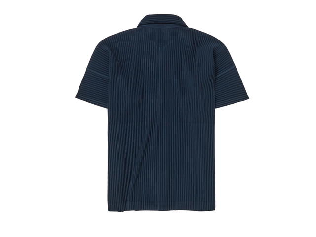 Homme Plisse Issey Miyake Homme Plisse Issey Miyake Micro-Pleated Short Sleeved Shirt Deep Indigo - view 2