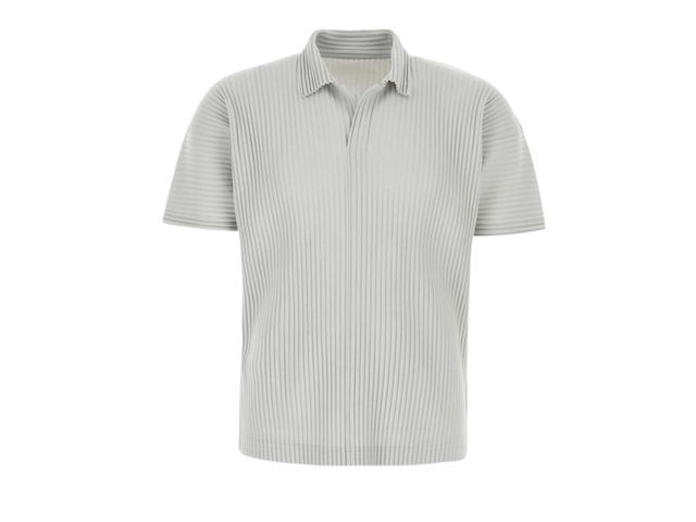 Homme Plisse Issey Miyake Homme Plisse Issey Miyake Short-Sleeve Ribbed T-Shirt Light Grey - view 1