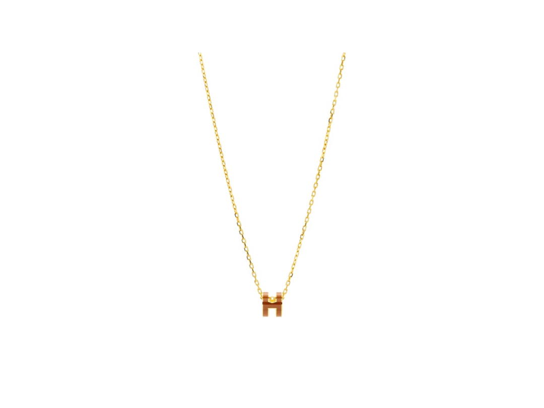 Hermes Hermes Mini Pop H Pendant Brown