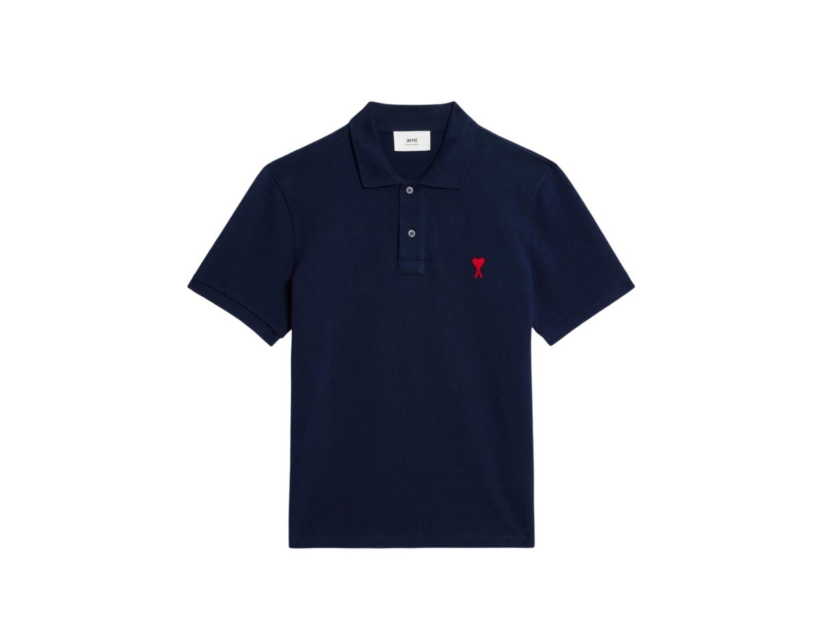 Ami Paris AMI de Coeur Polo Shirt Nautic Blue