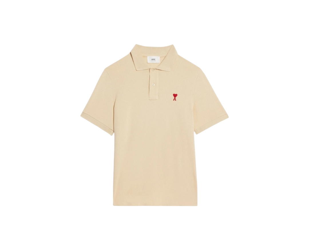 Ami Paris AMI de Coeur Polo Shirt Vanilla