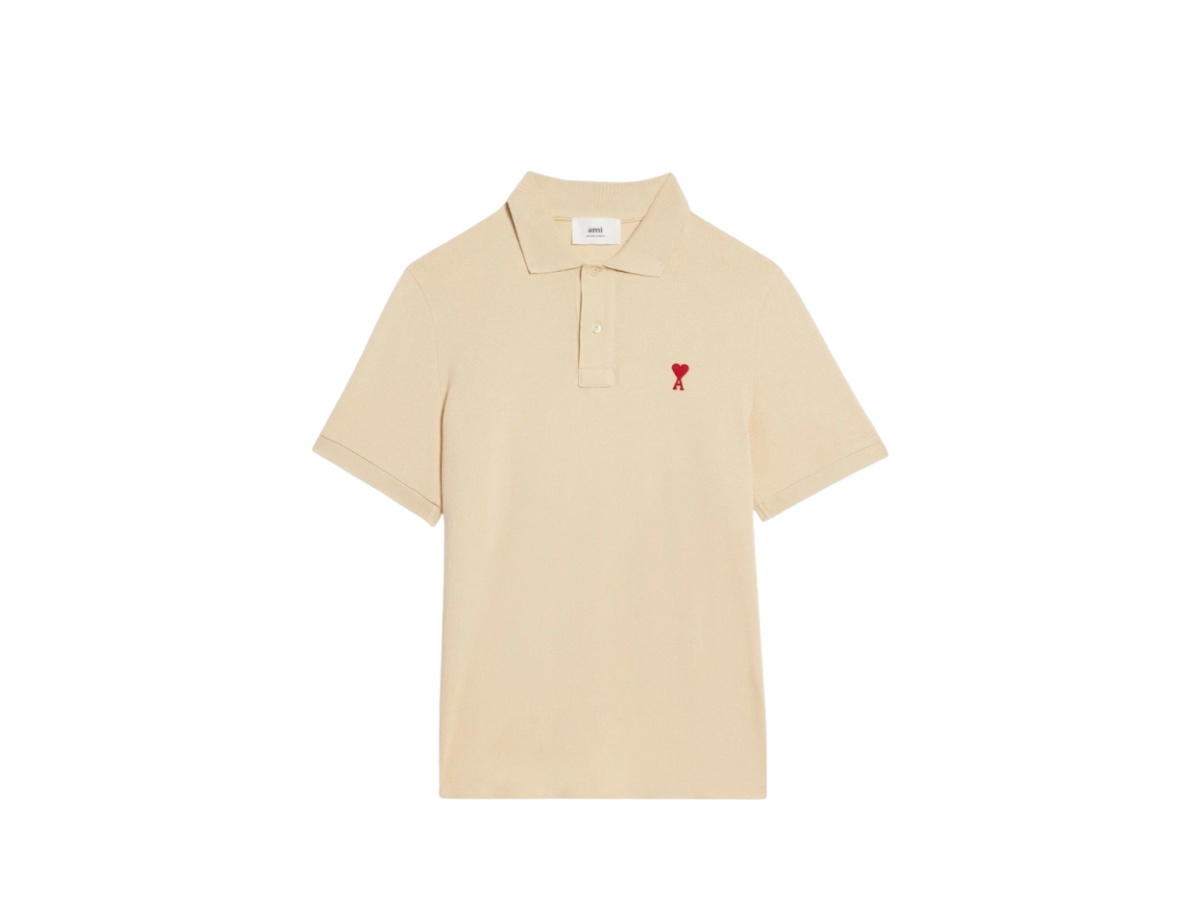 Ami Paris AMI de Coeur Polo Shirt Vanilla