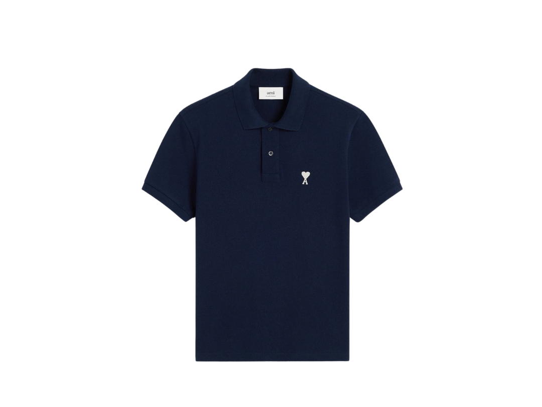 Ami Paris Ami Paris De Coeur Polo Shirt Navy