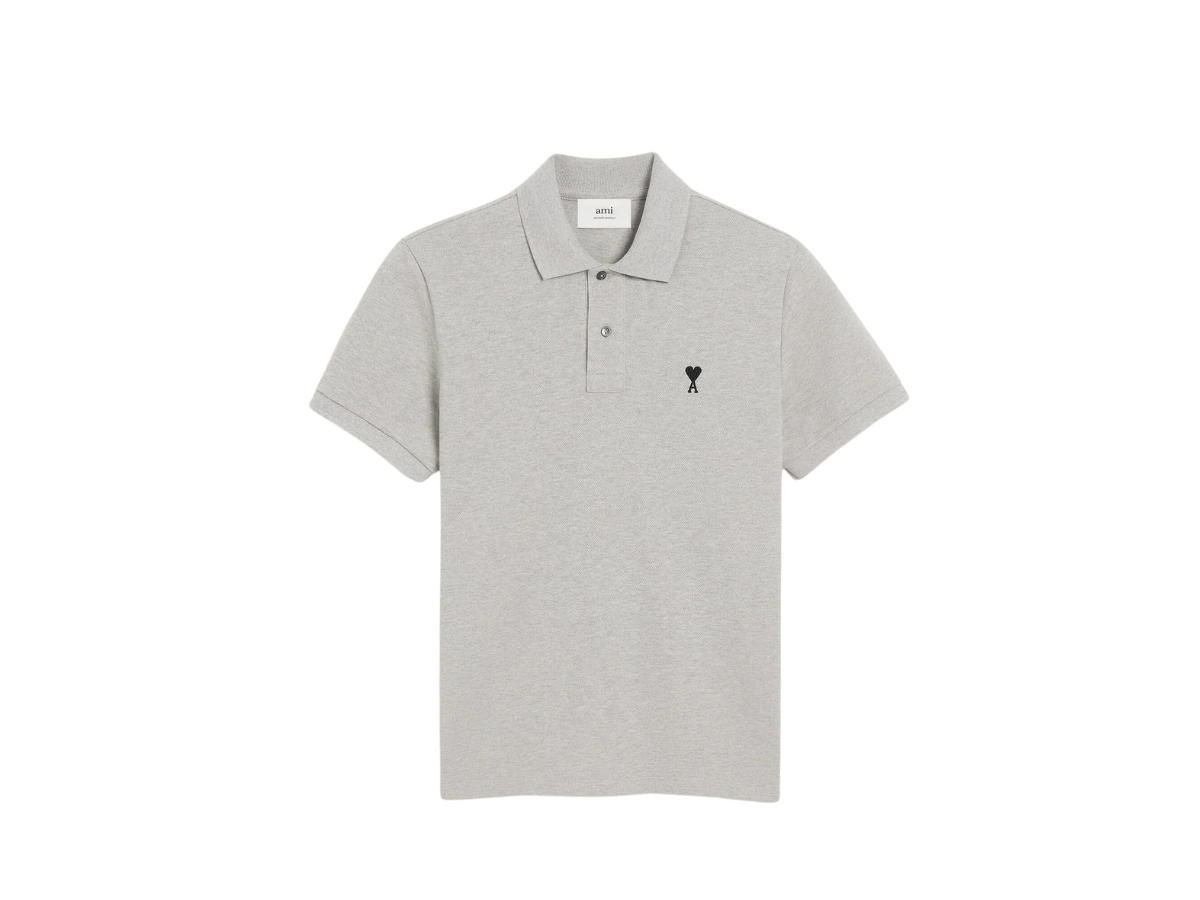 Ami Paris Ami Paris De Coeur Polo Shirt Gery