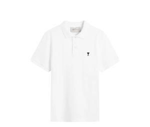Buy Ami Paris Contrasted Ami De Coeur Polo Shirt White at Sasom – Authentic and Ready to Ship
