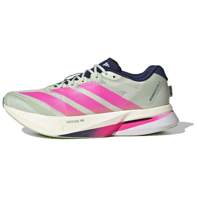 adidas adidas Adizero Boston 13 - Linen Green/Bright Pink/Dark Blue - view 1