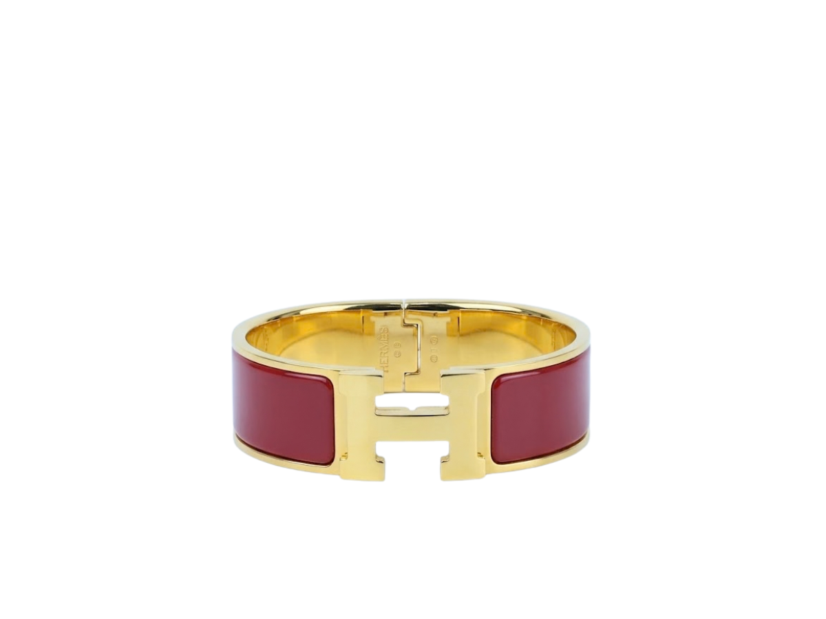 Hermes Hermes Clic Clac H Bracelet Red