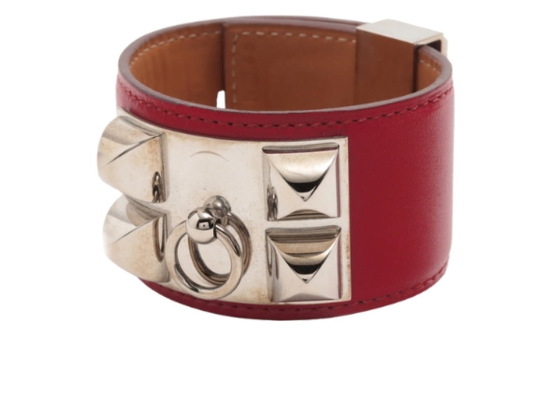 Hermes Hermes Collier De Chien Bracelet Red