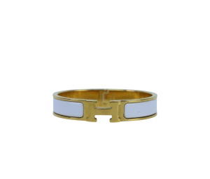 Buy Hermes Clic H PM Bracelet White at Sasom – Authentic and Ready to Ship