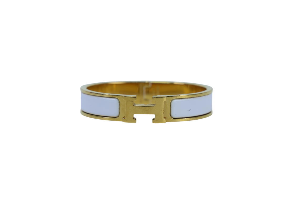 Hermes Hermes Clic H PM Bracelet White