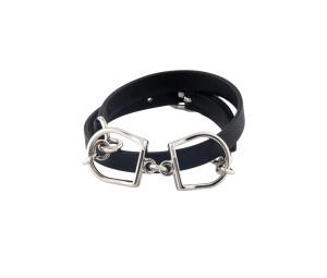 Buy Hermes Etrier Double Tour Bracelet Black at Sasom – Authentic and Ready to Ship