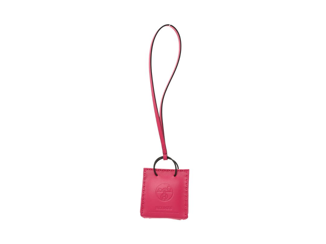 Hermes Hermes Milo Lambskin Swift Shopping Bag Charm Rose Mexico