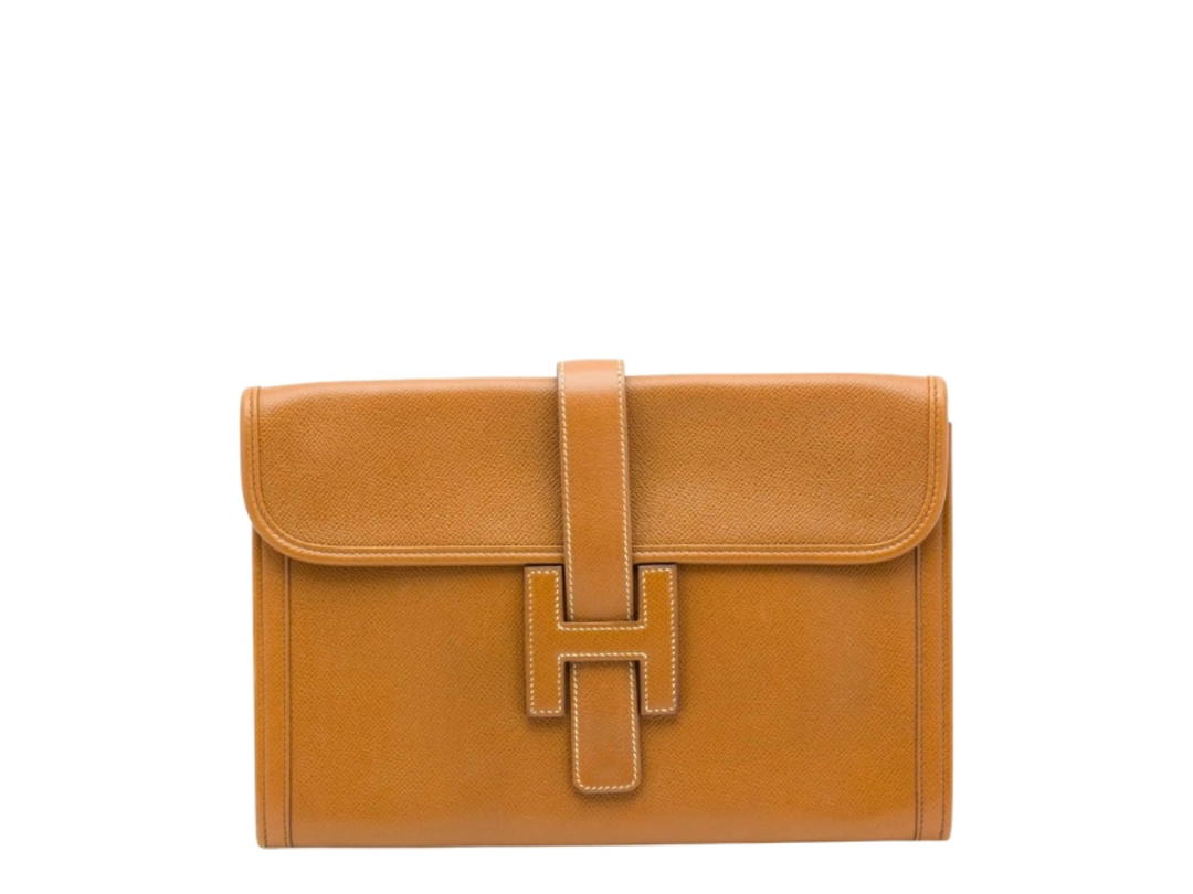 Hermes Hermes Jige Vintage Clutch Natural