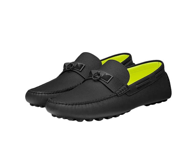 Hermes Hermes Moccasin In Epsom Leather Black - view 2