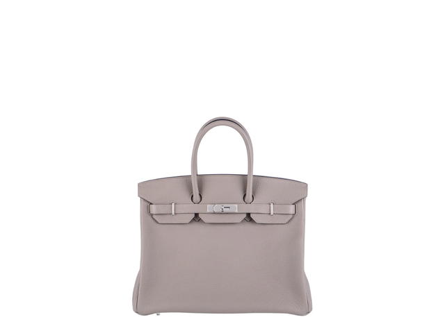Hermes Hermes Birkin 35 Gris Asphalt Togo With Palladium Hardware Handbag - view 1