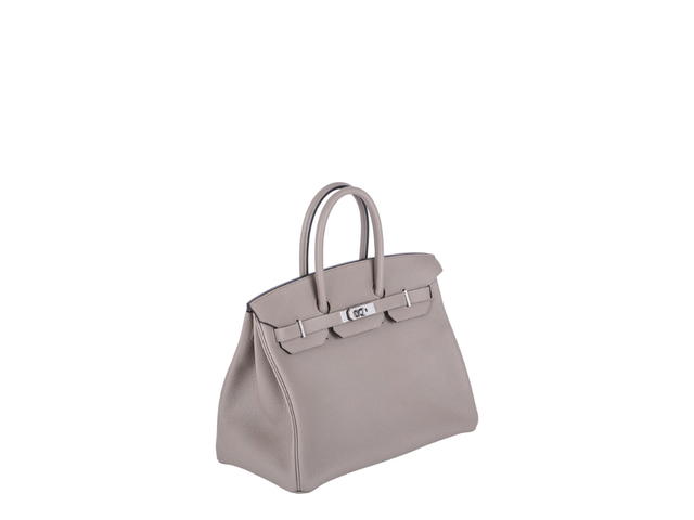 Hermes Hermes Birkin 35 Gris Asphalt Togo With Palladium Hardware Handbag - view 3