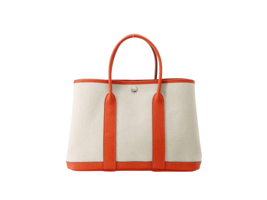 Hermes Hermes Garden Party Toile Negonda Leather Beton Capucines