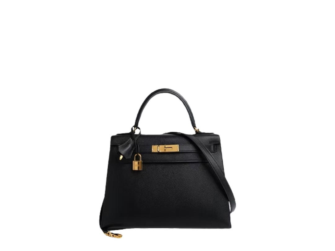 Hermes Hermes Kelly 28 Epsom With Gold Hardware Noir