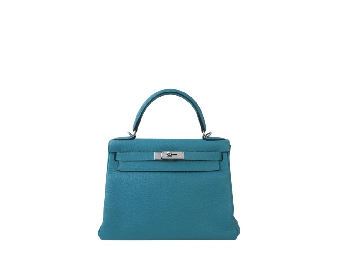 Hermes Hermes Kelly 28 Turquoise Togo Stamp R