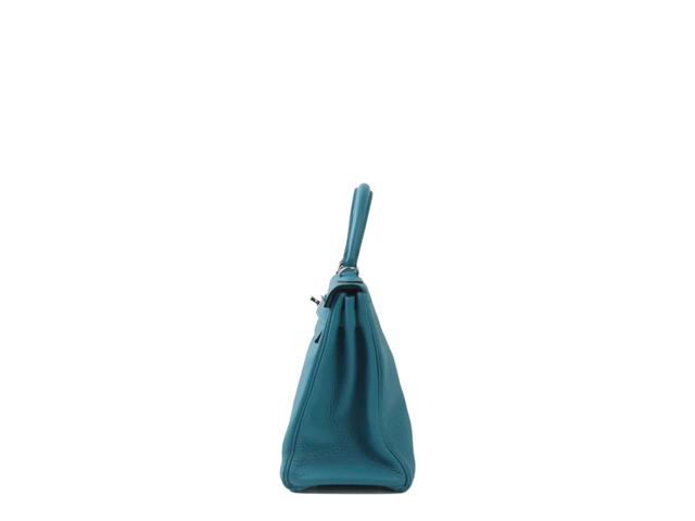 Hermes Hermes Kelly 28 Turquoise Togo Stamp R - view 4