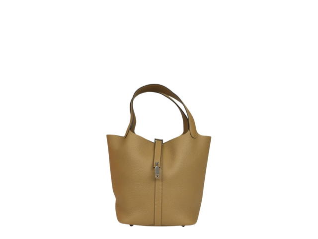Hermes Hermes PPicotin Lock 22 Dune Clemence Palladium Hardware - view 1