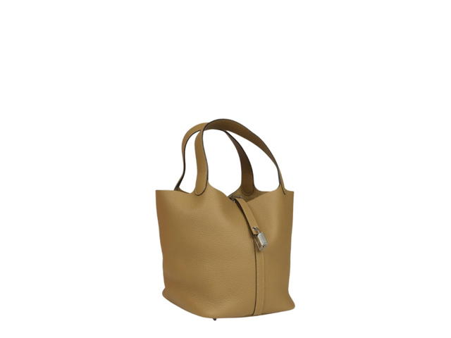 Hermes Hermes PPicotin Lock 22 Dune Clemence Palladium Hardware - view 2