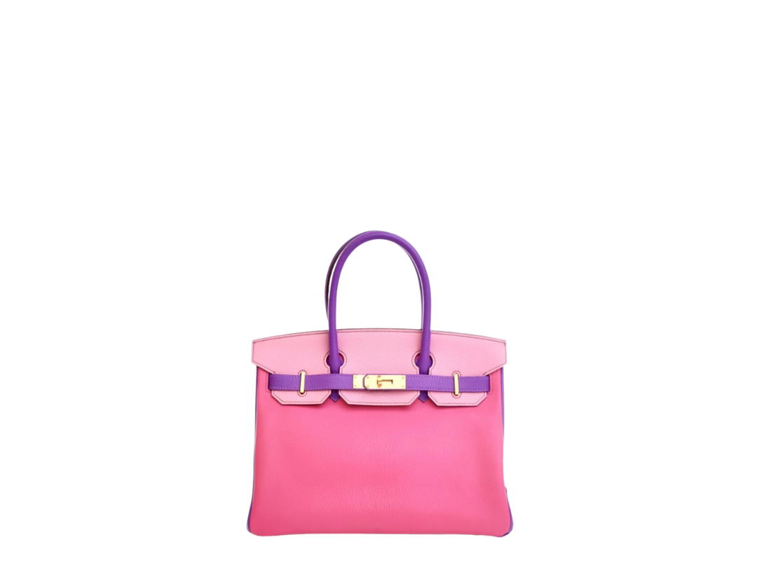 Hermes Hermes Rose Tyrien Birkin 30 Pink Purple