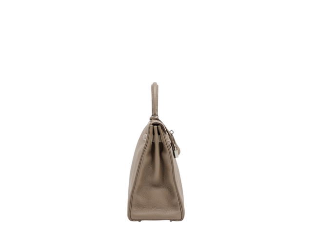 Hermes Hermès Etoupe Clemence Kelly Retourne 35 Palladium Hardware - view 2